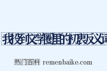 我投到文学圈里的初衷反义词是什么意思的图片